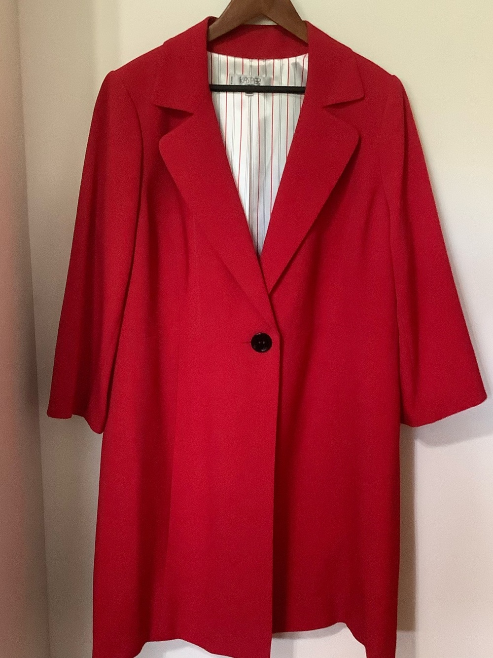 KASPER: Classic Red Women's Single-Button Coat (NWOTj